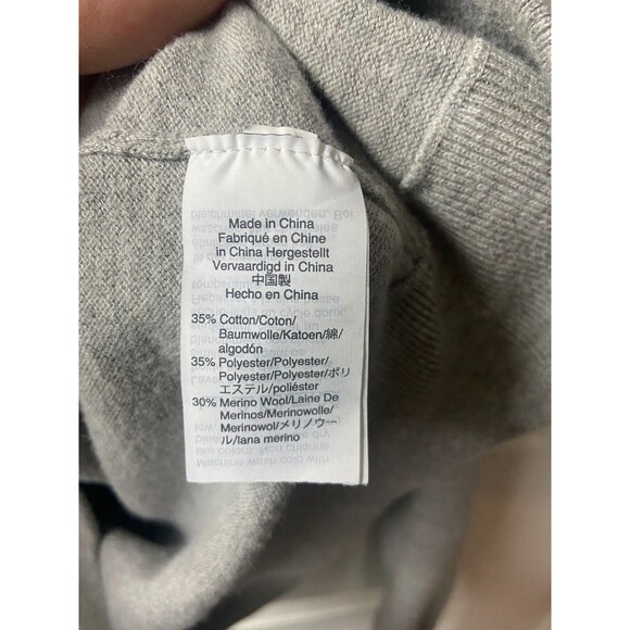 Mercantile Quarter Zip Mock Neck Sweater Mens LT Gray Classic Career - Picture 3 of 7